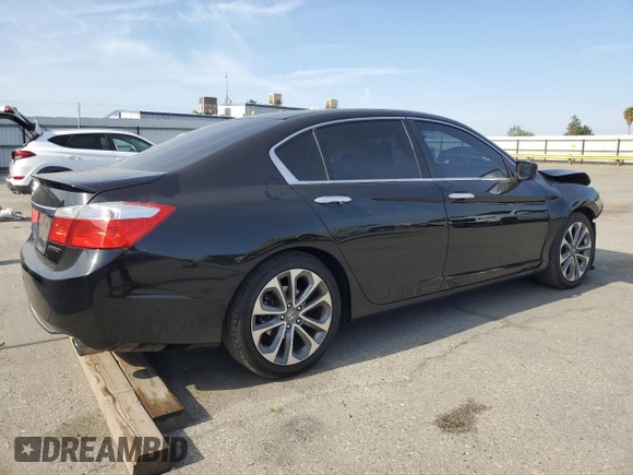 2013 Honda Accord Sport with VIN 1HGCR2F59DA000744, listed as a Copart auction lot 54780135 with 135,850 mi miles and Salvage Title. Bid and sale history available at DreamBid. Image 3.