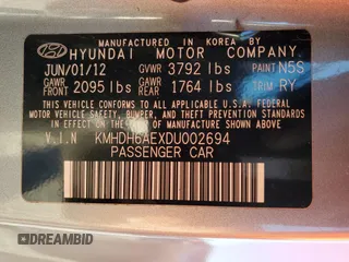 2013 Hyundai Elantra Coupe GS PZEV with VIN KMHDH6AEXDU002694, listed as a Copart auction lot 81954344 with 150,288 mi miles and Salvage Title. Bid and sale history available at carsss.com. Image 14.