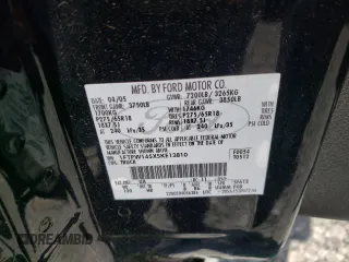 2005 Ford F-150 XLT z VIN 1FTPW145X5KE13810, wystawiony jako Copart lot #62060585 z przebiegiem Nie podano mil oraz Czysty tytuł • Clean title. Historia ofert i sprzedaży dostępna na DreamBid. Obrazek 12.