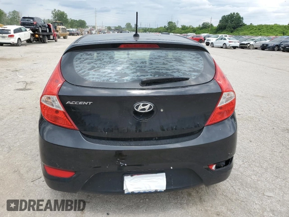 2016 Hyundai Accent SE with VIN KMHCT5AE8GU241668, listed as a Copart auction lot 57667274 with 0 mi miles and Salvage Title. Bid and sale history available at carsss.com. Image 6.