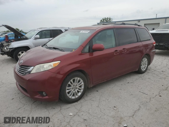 2011 Toyota Sienna XLE AAS with VIN 5TDYK3DC1BS140593, listed as a Copart auction lot 60745595 with 447,394 mi miles and Salvage title. Bid and sale history available at DreamBid. Image 1.