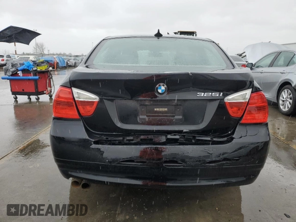 2006 BMW 3 Series 325i with VIN WBAVB13516PT07865, listed as a Copart auction lot 49143005 with 153,106 mi miles and Salvage Title. Bid and sale history available at carsss.com. Image 6.