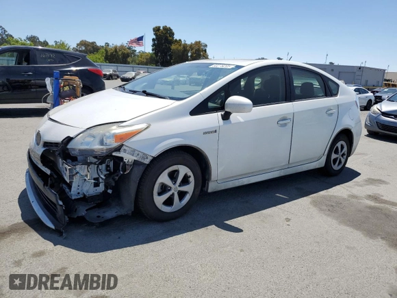 2013 Toyota Prius One with VIN JTDKN3DUXD1687268, listed as a Copart auction lot 60276205 with 106,051 mi miles and Salvage title. Bid and sale history available at DreamBid. Image 1.