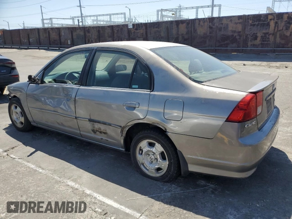 2005 Honda Civic with VIN JHMES96695S004445, listed as a Copart auction lot 53684835 with 164,623 mi miles and Salvage Title. Bid and sale history available at DreamBid. Image 2.