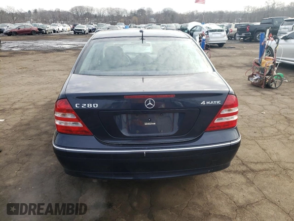 2006 Mercedes-Benz C 280 Luxury with VIN WDBRF92H66F809018, listed as a Copart auction lot 46589205 with 170,541 mi miles and Salvage Title. Bid and sale history available at DreamBid. Image 6.
