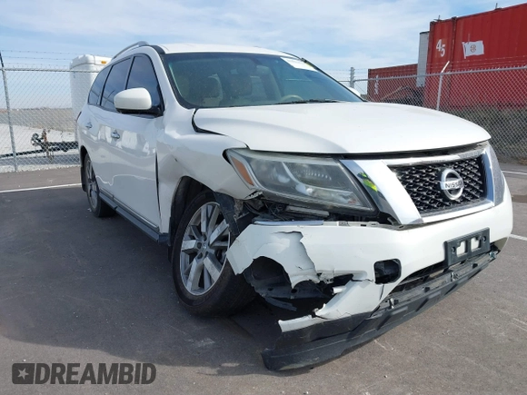 2013 Nissan Pathfinder SV with VIN 5N1AR2MM7DC673256, listed as a IAAI auction lot 41823521 with 183,198 mi miles. Bid and sale history available at carsss.com. Image 6.
