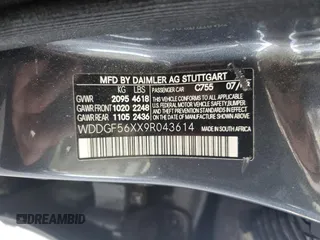 2009 Mercedes-Benz C 350 Sport with VIN WDDGF56XX9R043614, listed as a Copart auction lot 62166555 with 154,142 mi miles and Salvage title. Bid and sale history available at DreamBid. Image 12.