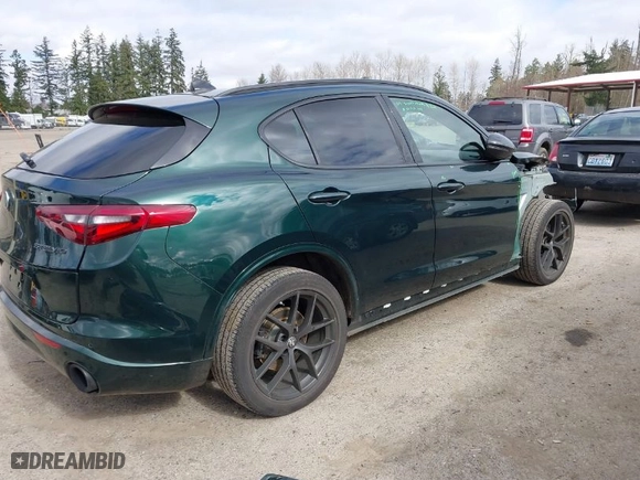 2020 Alfa Romeo Stelvio Ti with VIN ZASPAKBNXL7C75314, listed as a IAAI auction lot 41742922 with 34,620 mi miles. Bid and sale history available at carsss.com. Image 4.