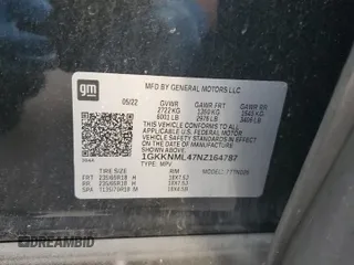 2022 GMC Acadia SLT z VIN 1GKKNML47NZ164787, wystawiony jako Copart lot #44960685 z przebiegiem 47 925 mil mil oraz Szkoda całkowita • Salvage title. Historia ofert i sprzedaży dostępna na DreamBid. Obrazek 13.