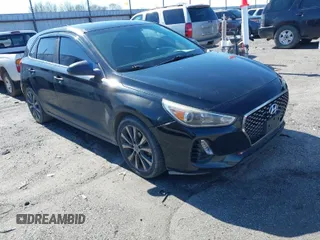 2018 Hyundai Elantra GT with VIN KMHH35LE9JU021840, listed as a IAAI auction lot 41586307 with 124,600 mi miles. Bid and sale history available at carsss.com. Image 1.