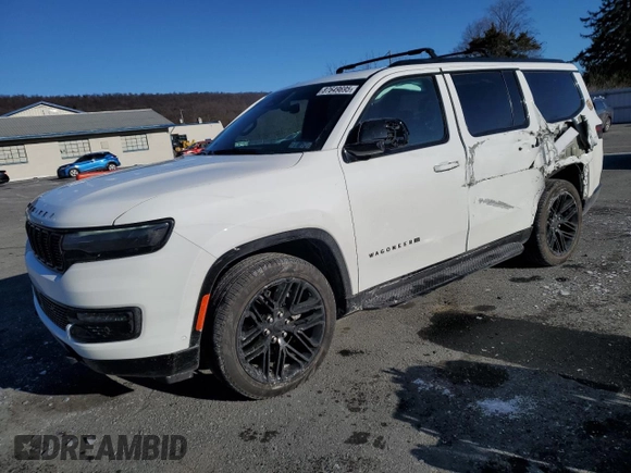2023 Jeep Wagoneer Series II Carbide with VIN 1C4SJVBP3PS559313, listed as a Copart auction lot 87649695 with 15,837 mi miles and Salvage title. Bid and sale history available at DreamBid. Image 1.