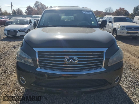 2012 Infiniti QX56 7-passenger with VIN JN8AZ2NE0C9020280, listed as a Copart auction lot 76910394 with 149,414 mi miles and Salvage Title. Bid and sale history available at carsss.com. Image 5.