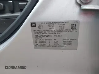 2012 Chevrolet Equinox 2LT z VIN 2GNALPEK2C1224112, wystawiony jako IAAI lot #42135202 z przebiegiem 161 083 mil mil oraz . Historia ofert i sprzedaży dostępna na DreamBid. Obrazek 9.