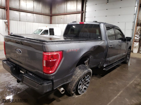 2022 Ford F-150 XL with VIN 1FTFW1E57NKE64904, listed as a Copart auction lot 51543385 with 21,210 mi miles and Clean Title. Bid and sale history available at carsss.com. Image 3.