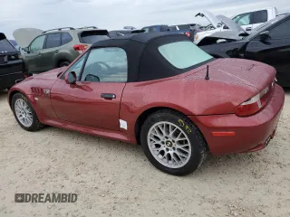2000 BMW Z3 2.8 z VIN 4USCH3349YLF43313, wystawiony jako Copart lot #74589814 z przebiegiem 196 999 mil mil oraz Szkody całkowita. Historia ofert i sprzedaży dostępna na DreamBid. Obrazek 2.