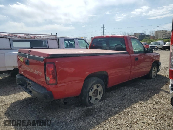 2005 Chevrolet Silverado 1500 Work Truck z VIN 1GCEC14X45Z338059, wystawiony jako Copart lot #53183515 z przebiegiem 191 166 mil mil oraz Czysty tytuł • Clean title. Historia ofert i sprzedaży dostępna na DreamBid. Obrazek 3.