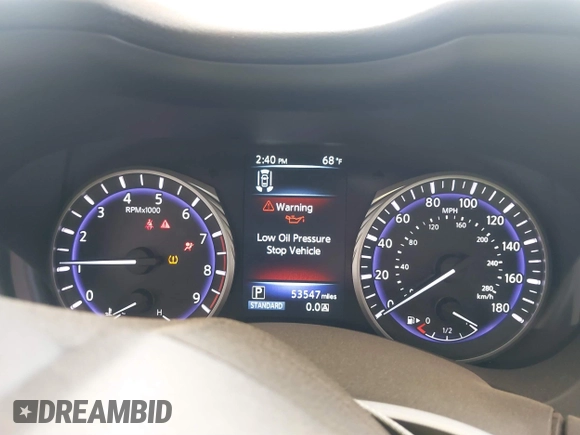 2017 Infiniti Q50 3.0t Premium with VIN JN1EV7AR8HM839303, listed as a IAAI auction lot 41783123 with 53,547 mi miles. Bid and sale history available at carsss.com. Image 7.