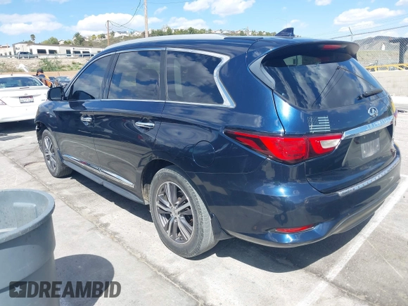 2016 Infiniti QX60 with VIN 5N1AL0MNXGC520860, listed as a IAAI auction lot 41955662 with 165,716 mi miles. Bid and sale history available at carsss.com. Image 3.