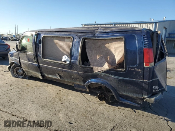 2000 GMC Savana Cargo Van RV Conversion with VIN 1GDFG15M4Y1140397, listed as a Copart auction lot 76347184 with 0 mi miles and Salvage Title. Bid and sale history available at carsss.com. Image 2.