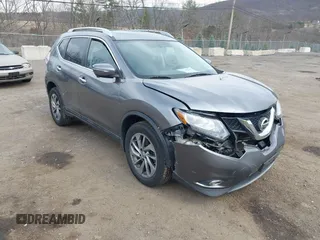 2015 Nissan Rogue SL with VIN 5N1AT2MV9FC858339, listed as a IAAI auction lot 41847604 with 147,894 mi miles. Bid and sale history available at carsss.com. Image 1.