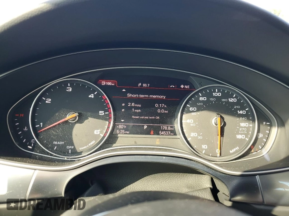 2016 Audi A6 Premium Plus with VIN WAUFMAFC1GN000735, listed as a Copart auction lot 60541845 with 54,537 mi miles and Salvage title. Bid and sale history available at DreamBid. Image 9.