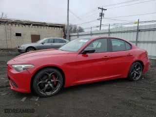 2021 Alfa Romeo Giulia Ti with VIN ZARFANBN4M7647744, listed as a Copart auction lot 51036045 with 83,974 mi miles and Salvage Title. Bid and sale history available at carsss.com. Image 1.
