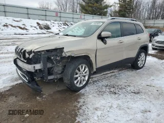 2015 Jeep Cherokee Limited with VIN 1C4PJMDB9FW652071, listed as a Copart auction lot 44609835 with 92,548 mi miles and Clean Title. Bid and sale history available at carsss.com. Image 1.
