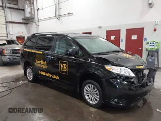 2014 Toyota Sienna XLE with VIN 5TDYK3DC8ES418233, listed as a IAAI auction lot 41173821 with 123,064 mi miles. Bid and sale history available at carsss.com. Image 1.