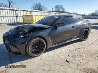 2022 BMW M4 Competition xDrive z VIN WBS43AZ0XNCH97800, wystawiony jako Copart lot #89343565 z przebiegiem 30 847 mil mil oraz Szkoda całkowita • Salvage title. Historia ofert i sprzedaży dostępna na DreamBid. Obrazek 1.