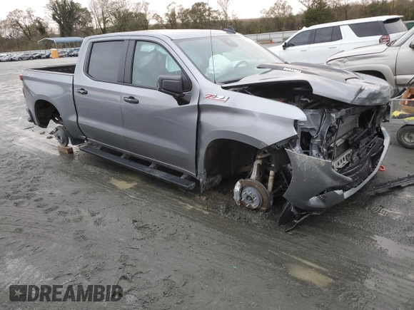2024 Chevrolet Silverado 1500 Custom Trail Boss with VIN 3GCUDCE81RG175291, listed as a Copart auction lot 80973244 with 14,674 mi miles and Salvage Title. Bid and sale history available at carsss.com. Image 4.