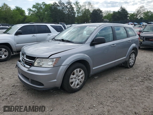 2015 Dodge Journey American Value with VIN 3C4PDCAB6FT552201, listed as a Copart auction lot 53934925 with 158,898 mi miles and Salvage Title. Bid and sale history available at DreamBid. Image 1.