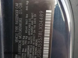 2008 BMW Z4 3.0si with VIN 4USBU53578LX04489, listed as a Copart auction lot 80902064 with 54,305 mi miles and Salvage Title. Bid and sale history available at carsss.com. Image 12.