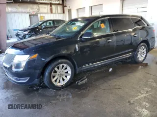 2015 Lincoln MKT with VIN 2LMHJ5NK4FBL01062, listed as a Copart auction lot 46111995 with 76,509 mi miles and Salvage Title. Bid and sale history available at carsss.com. Image 1.
