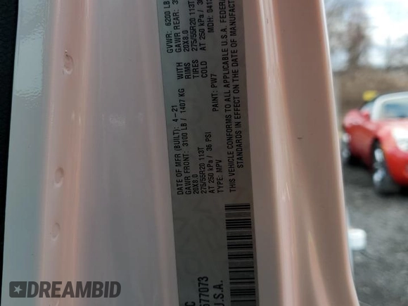 2021 Jeep Wrangler Unlimited Sahara с VIN 1C4JJXP62MW677073, выставлен на аукционе Copart как лот 61348075 с пробегом Не указан миль и Списание • Salvage title. История ставок и продаж доступна на DreamBid. Изображение 13.