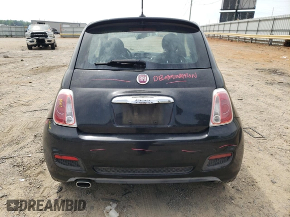 2013 FIAT 500 Sport with VIN 3C3CFFBR1DT544580, listed as a Copart auction lot 54379225 with 95,457 mi miles and Salvage Title. Bid and sale history available at carsss.com. Image 6.