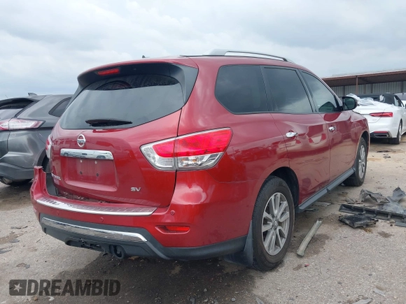 2015 Nissan Pathfinder SL with VIN 5N1AR2MN8FC610842, listed as a IAAI auction lot 42178872 with 126,740 mi miles and . Bid and sale history available at DreamBid. Image 4.