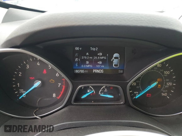 2017 Ford Escape SE with VIN 1FMCU0G98HUE35046, listed as a Copart auction lot 50996105 with 60,765 mi miles and Salvage Title. Bid and sale history available at DreamBid. Image 9.