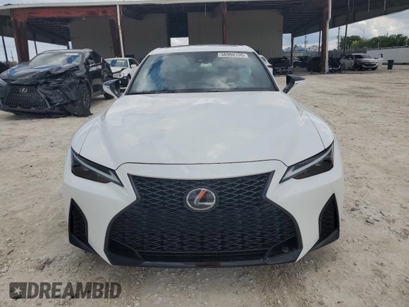 2024 Lexus IS 350 F Sport with VIN JTHBZ1B29R5077757, listed as a Copart auction lot 56960195 with 13,003 mi miles and Salvage title. Bid and sale history available at DreamBid. Image 5.