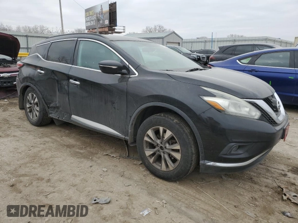2015 Nissan Murano SV with VIN 5N1AZ2MG8FN248971, listed as a Copart auction lot 44553125 with 125,169 mi miles and Salvage title. Bid and sale history available at DreamBid. Image 4.