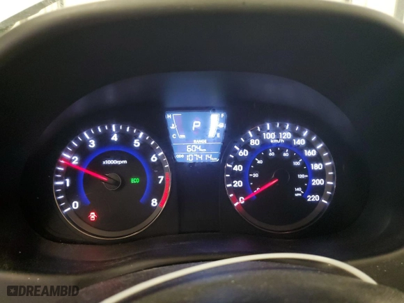 2013 Hyundai Accent GL with VIN KMHCT5AE3DU106089, listed as a Copart auction lot 52165375 with 107,414 mi miles and Salvage Title. Bid and sale history available at carsss.com. Image 9.