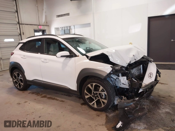 2023 Hyundai Kona Limited with VIN KM8K53A34PU007861, listed as a IAAI auction lot 41003035 with 5,759 mi miles. Bid and sale history available at carsss.com. Image 1.