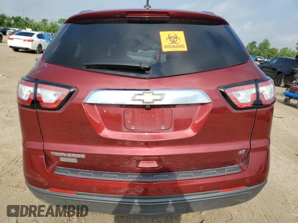 2017 Chevrolet Traverse LT with VIN 1GNKRHKD2HJ319829, listed as a Copart auction lot 53576295 with 114,428 mi miles and Salvage Title. Bid and sale history available at DreamBid. Image 6.