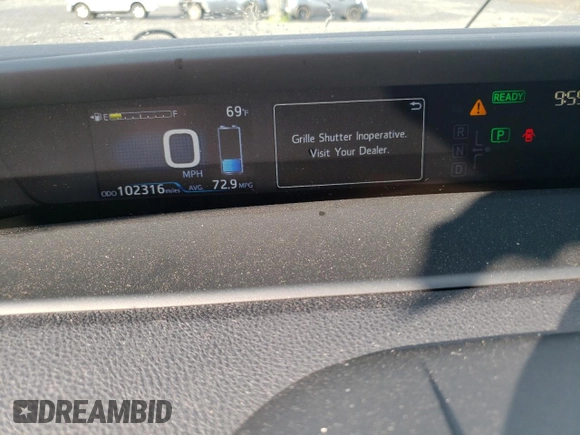 2020 Toyota Prius LE z VIN JTDKARFP6L3139986, wystawiony jako Copart lot #60353805 z przebiegiem 102 316 mil mil oraz Szkoda całkowita • Salvage title. Historia ofert i sprzedaży dostępna na DreamBid. Obrazek 9.