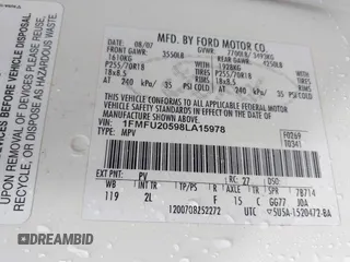 2008 Ford Expedition Limited with VIN 1FMFU20598LA15978, listed as a IAAI auction lot 42187942 with 185,814 mi miles and . Bid and sale history available at DreamBid. Image 9.