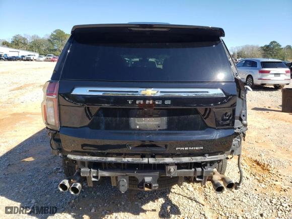 2021 Chevrolet Tahoe Premier with VIN 1GNSKSKD7MR269488, listed as a Copart auction lot 46698135 with 79,909 mi miles and Salvage Title. Bid and sale history available at carsss.com. Image 6.