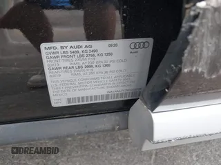 2021 Audi Q5 Premium with VIN WA1AAAFY2M2008206, listed as a IAAI auction lot 42129096 with 65,686 mi miles and . Bid and sale history available at DreamBid. Image 9.