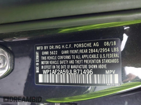 2018 Porsche Macan Turbo z VIN WP1AF2A59JLB71496, wystawiony jako IAAI lot #41479669 z przebiegiem 88 528 mil mil oraz . Historia ofert i sprzedaży dostępna na DreamBid. Obrazek 9.