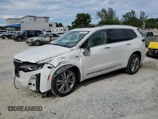 2024 Cadillac XT6 FWD Premium Luxury with VIN 1GYKPCRS2RZ708893, listed as a Copart auction lot 74565354 with 4,329 mi miles and Salvage Title. Bid and sale history available at carsss.com. Image 1.