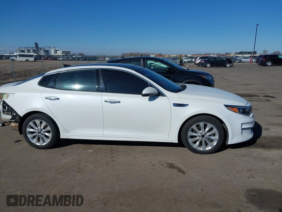2016 Kia Optima EX with VIN 5XXGU4L32GG032974, listed as a IAAI auction lot 41881338 with 118,590 mi miles. Bid and sale history available at carsss.com. Image 14.