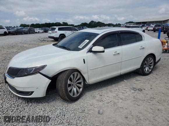 2013 Lincoln MKS with VIN 1LNHL9EK8DG605675, listed as a Copart auction lot 62448455 with 102,642 mi miles and Salvage title. Bid and sale history available at DreamBid. Image 1.